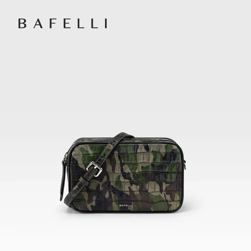 Genuine Leather Camouflage Camera Bag Adjustable Shoulder Straps Fashion Lightweight Multifunctional Crossbody Bag for Women