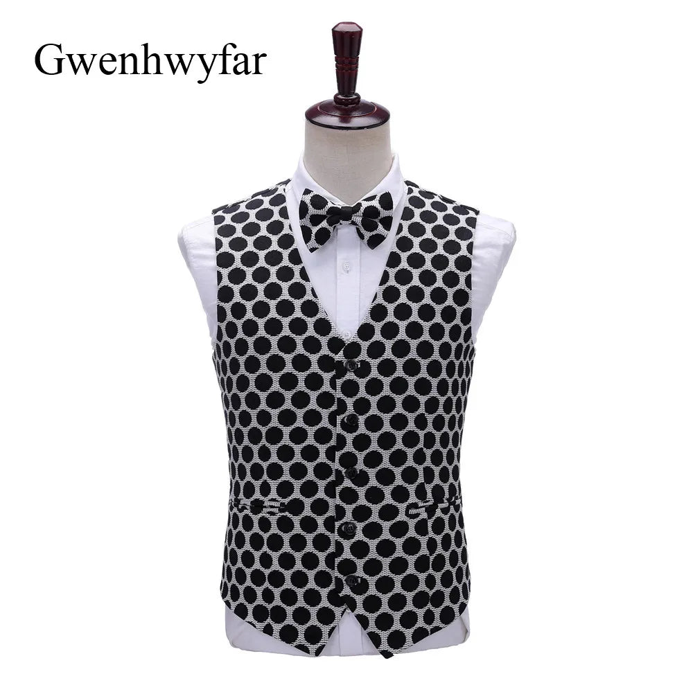 Double Breasted Dot Pattern Tuxedos for Men