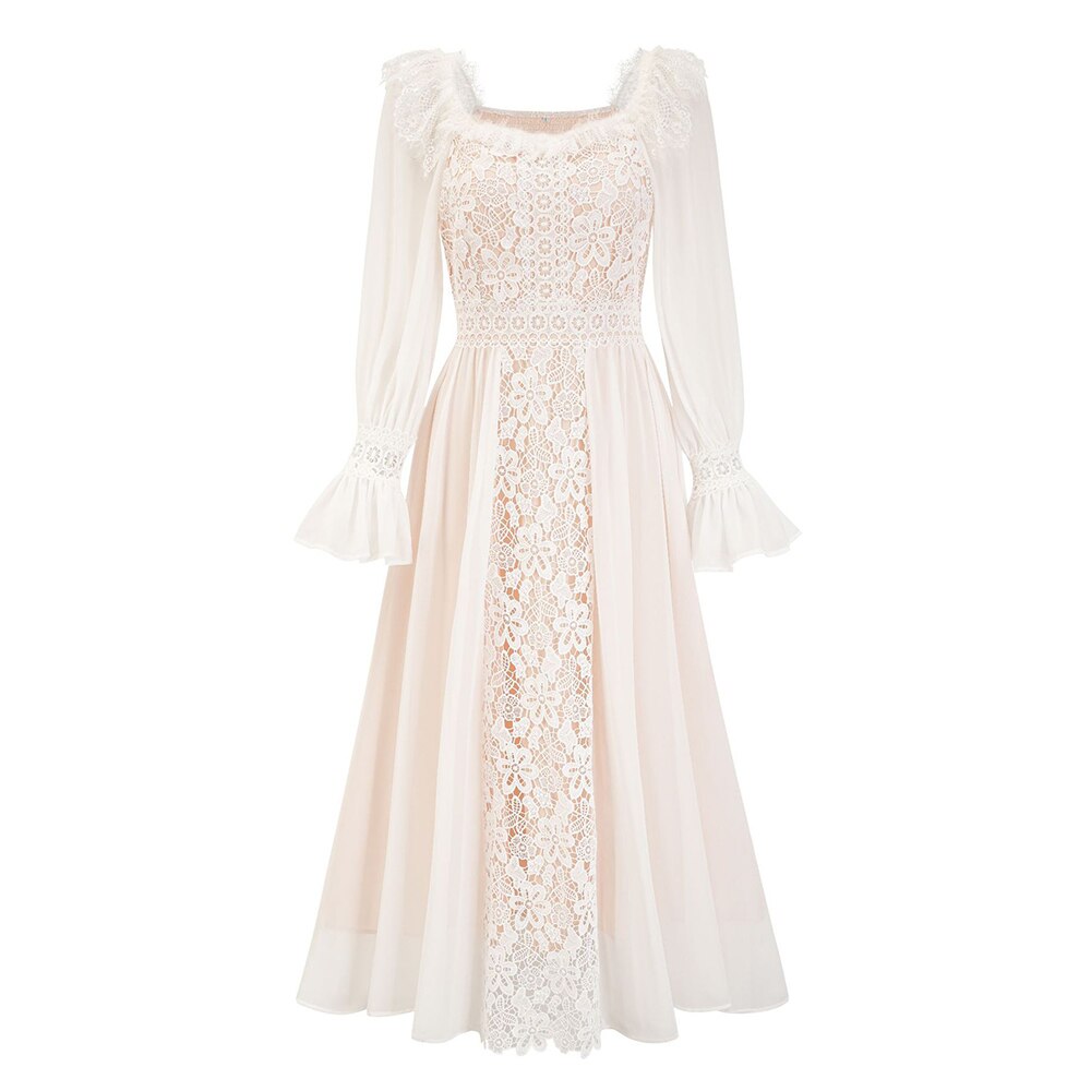 Embroidery Solid Dresses