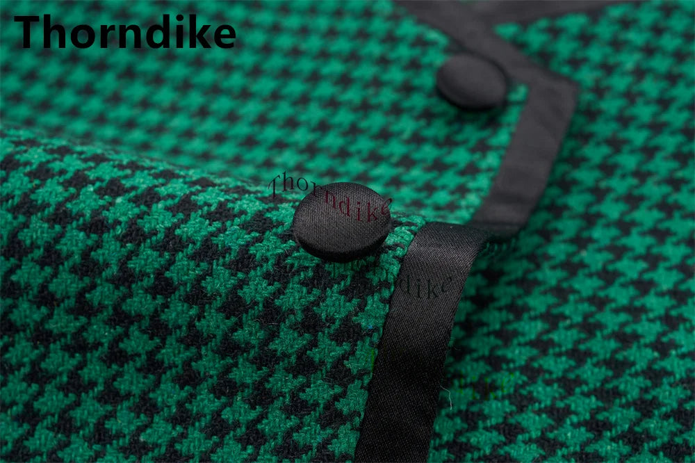 Men’s Houndstooth One Button Blazer Suit