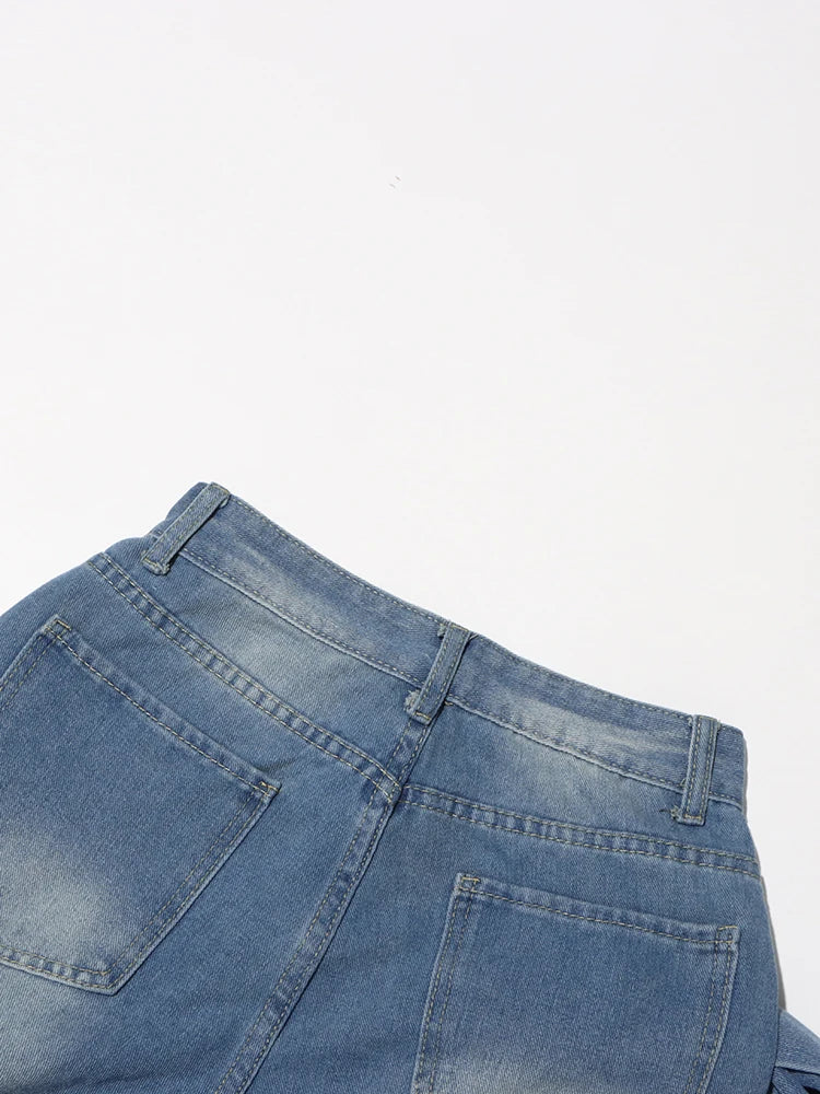 Designer Patchwork Bowknot Jeans