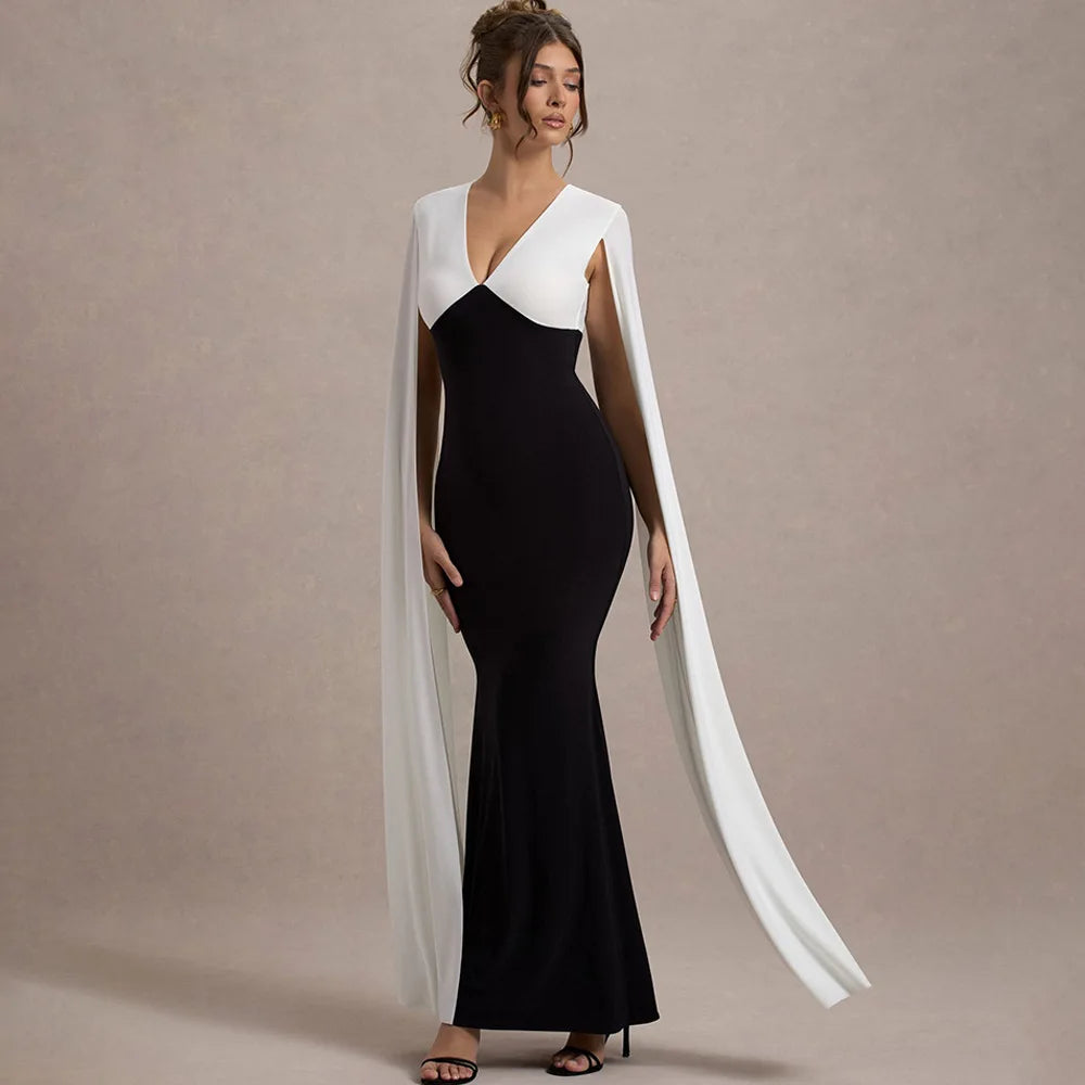 Vintage Black and White Evening Dresses