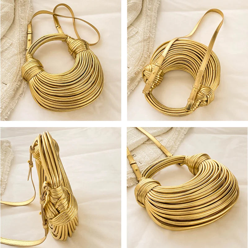 Handwoven Noodle Knotted Hobo Bags