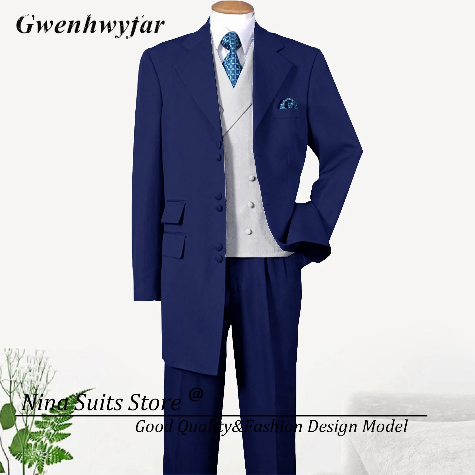 Men Long Coat Suits