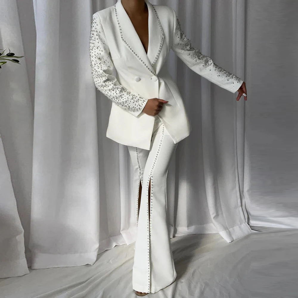 Spliced Diamonds Two Piece Pants Set