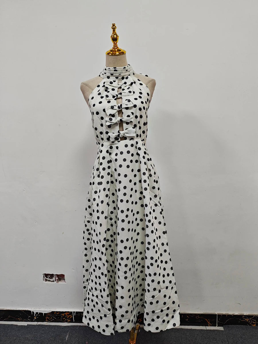 Polka Dot Elegant Midi Dresses