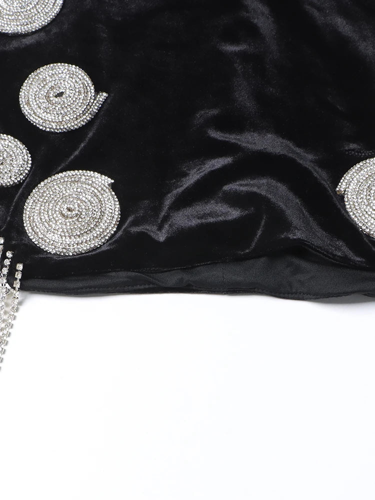 Patchwork Chain Mini Dress