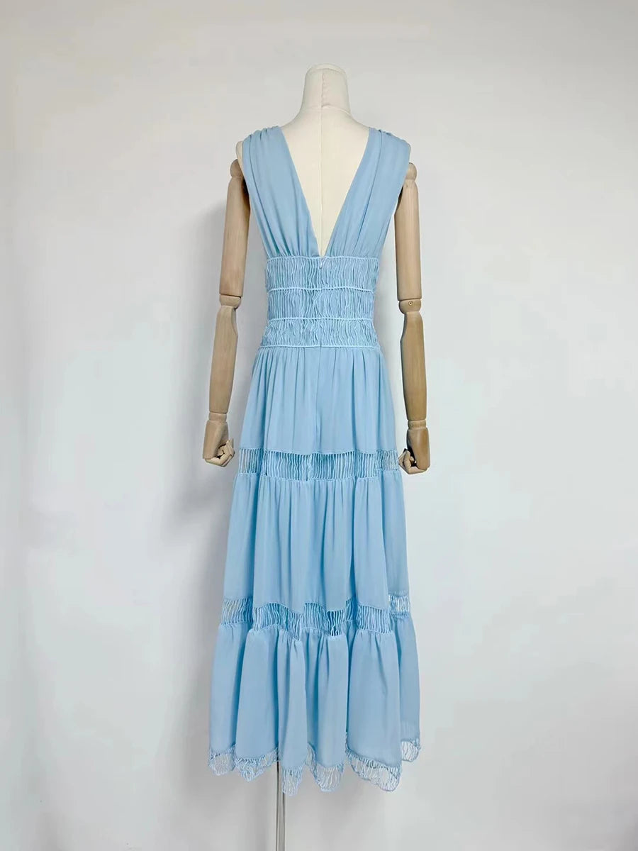 Deep V Neck Women's Dress