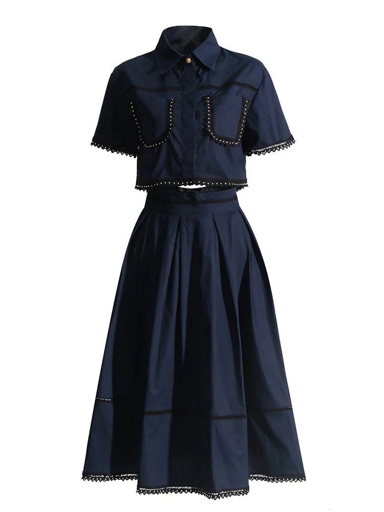 Two Piece Colorful Dress Sets