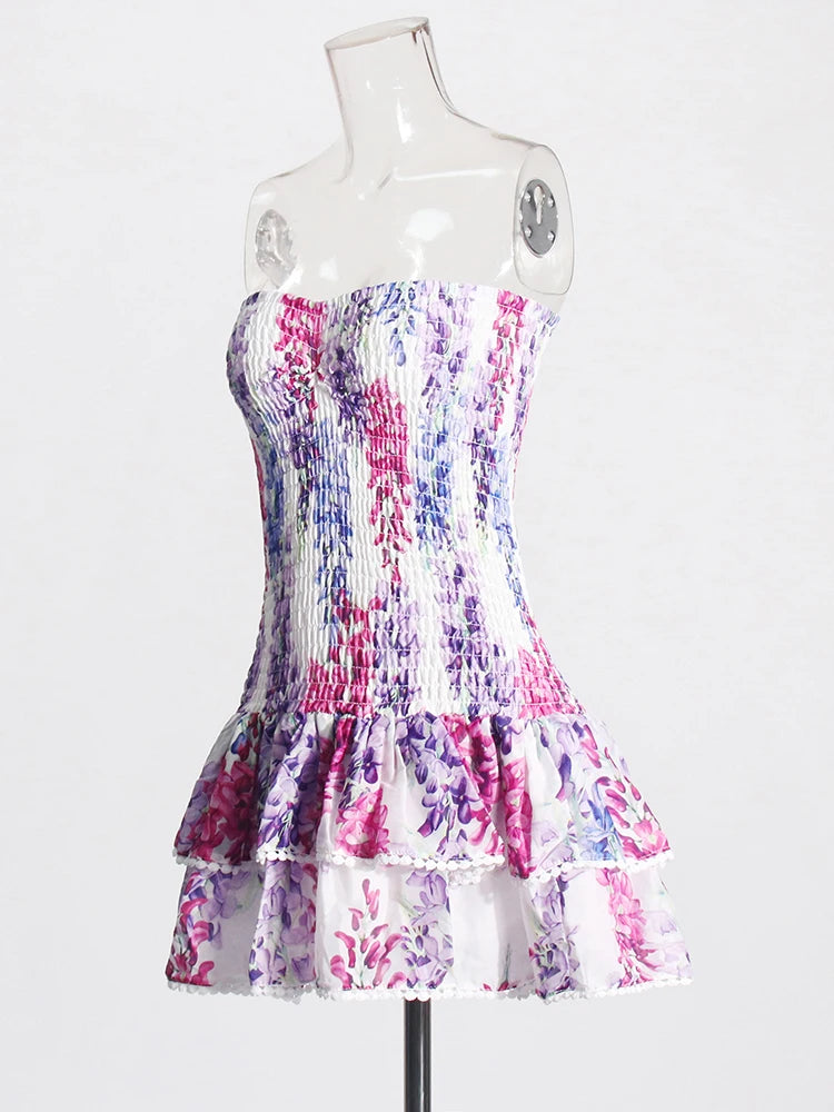 Spliced Ruffles Dress