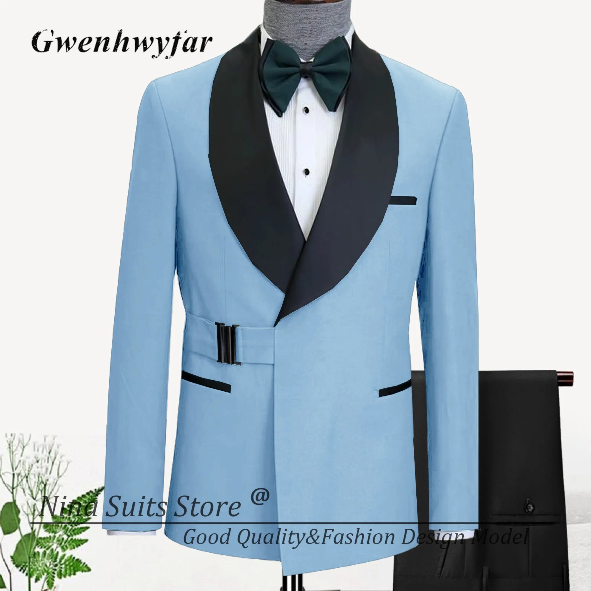 2 Pieces Suit Lapel Jacket Pants Sets