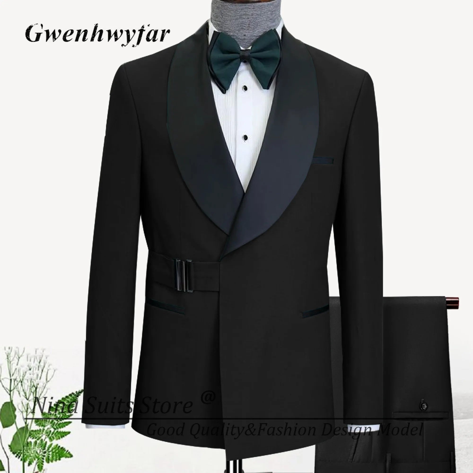 2 Pieces Suit Lapel Jacket Pants Sets