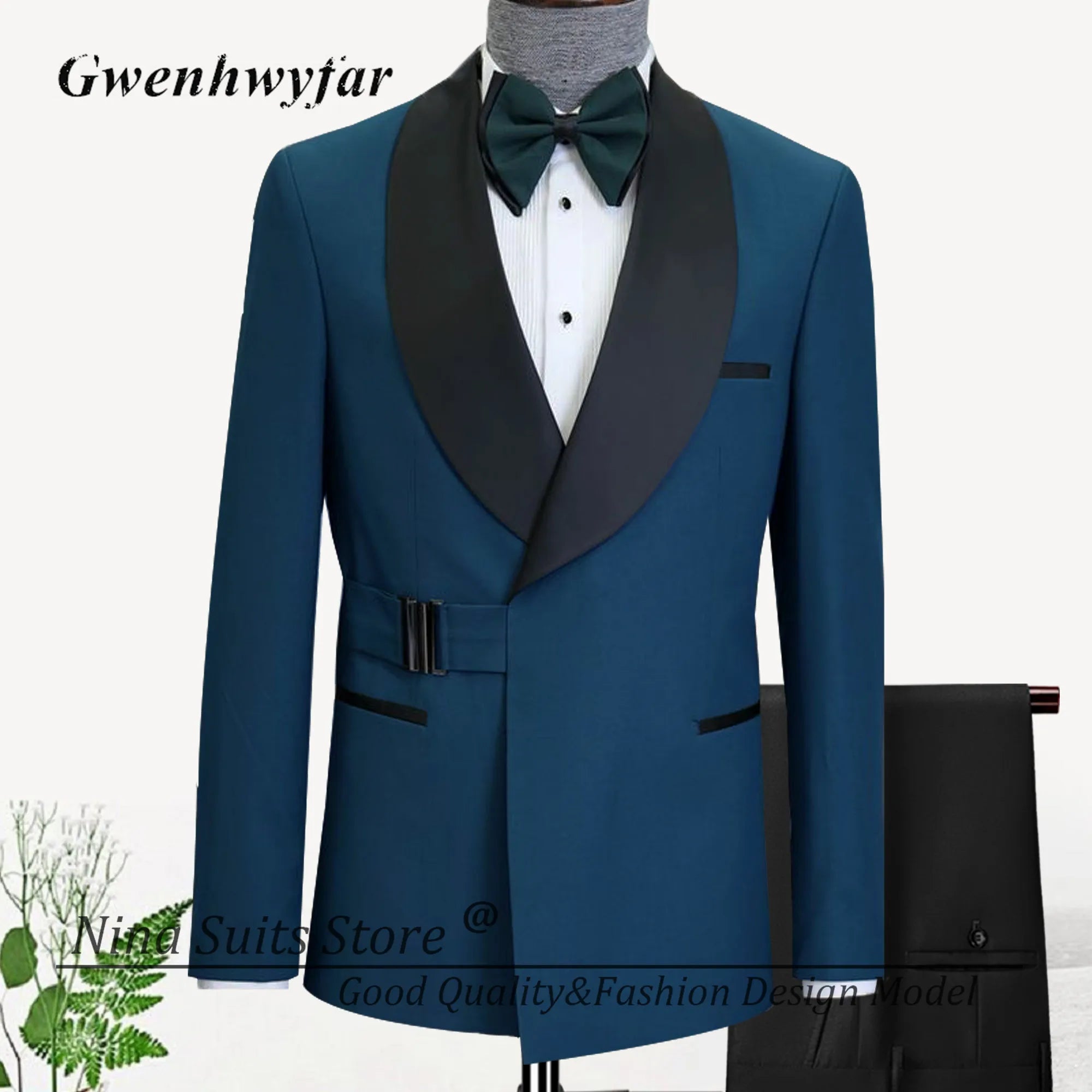 2 Pieces Suit Lapel Jacket Pants Sets