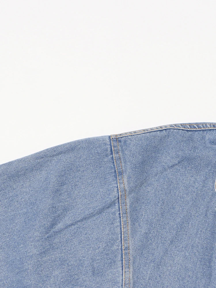 Streetwear Crisscross Denim Coat