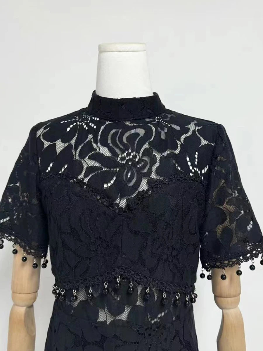 Spliced Tassel Dresses