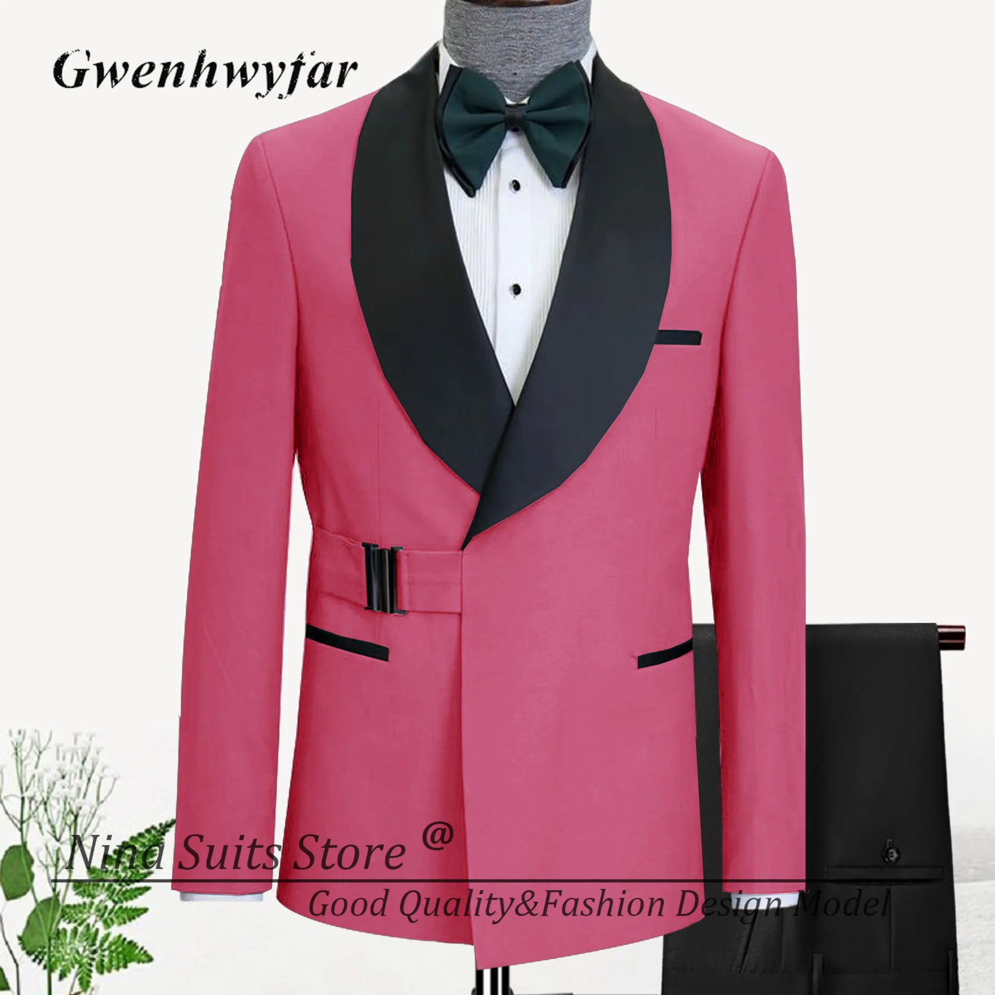 2 Pieces Suit Lapel Jacket Pants Sets