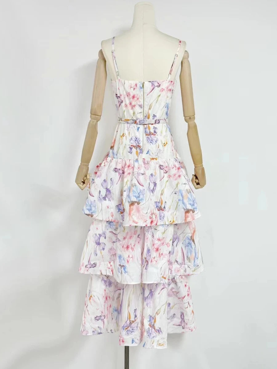 Patchwork Belt Dress Clothing