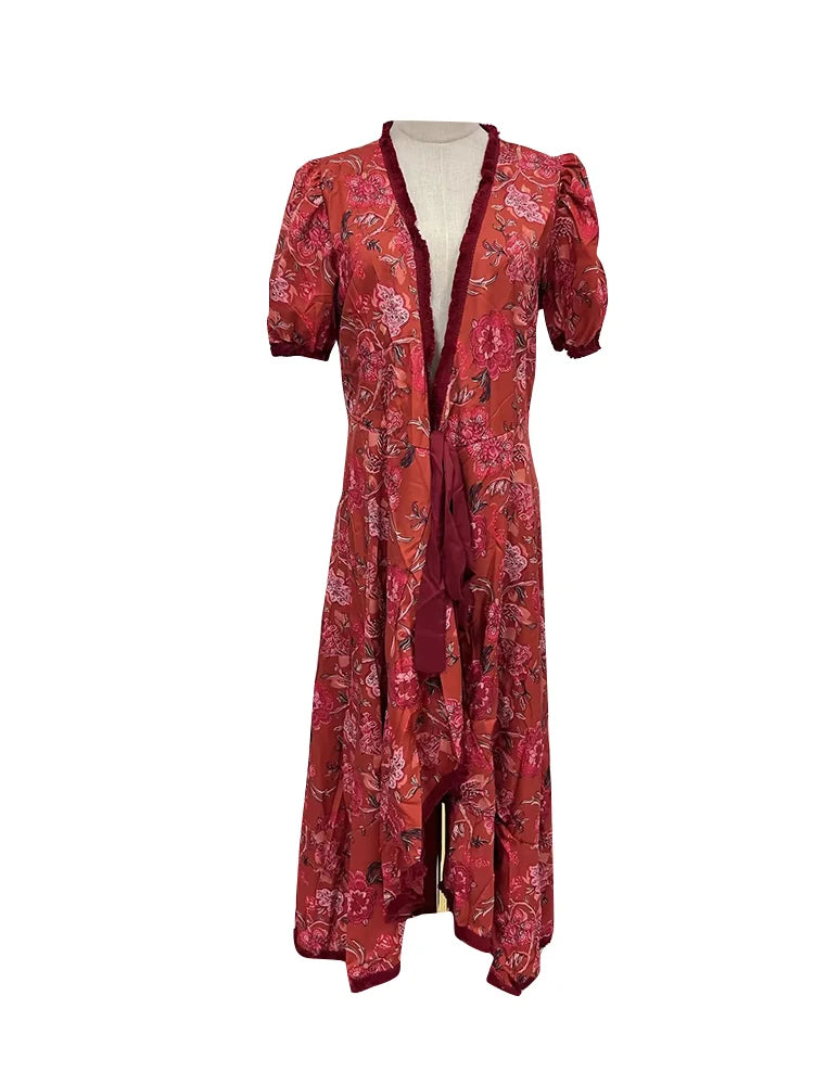 Lace Up Long Dress