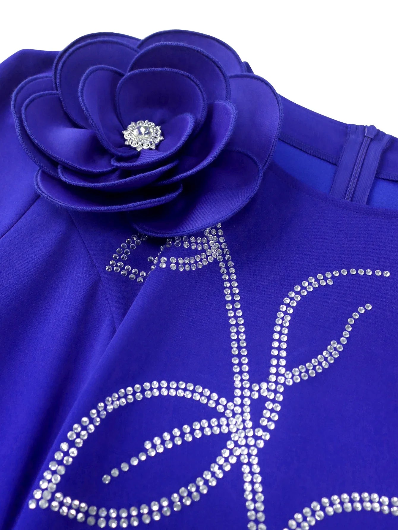 Plus Pleated Flower Dress