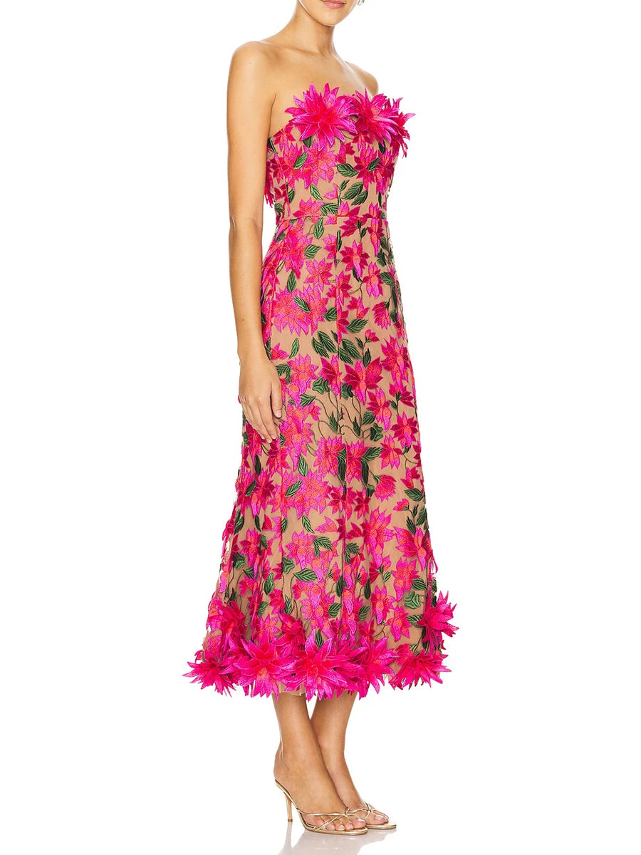 Strapless Feather Dress