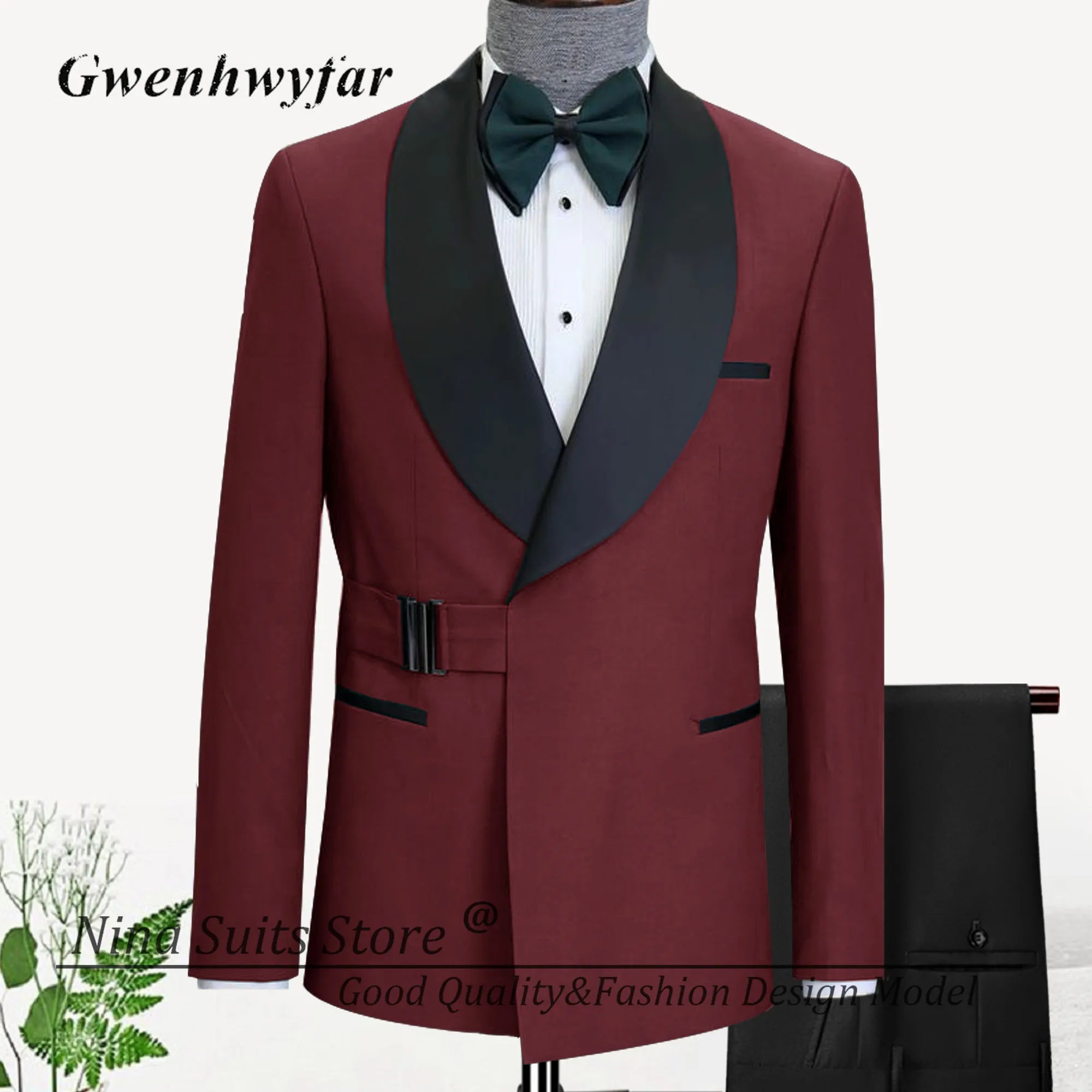 2 Pieces Suit Lapel Jacket Pants Sets