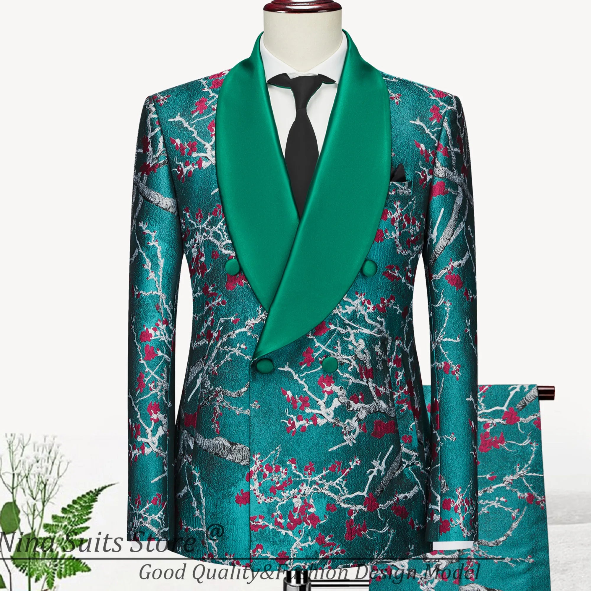 Jacquard Men Suits Tailored