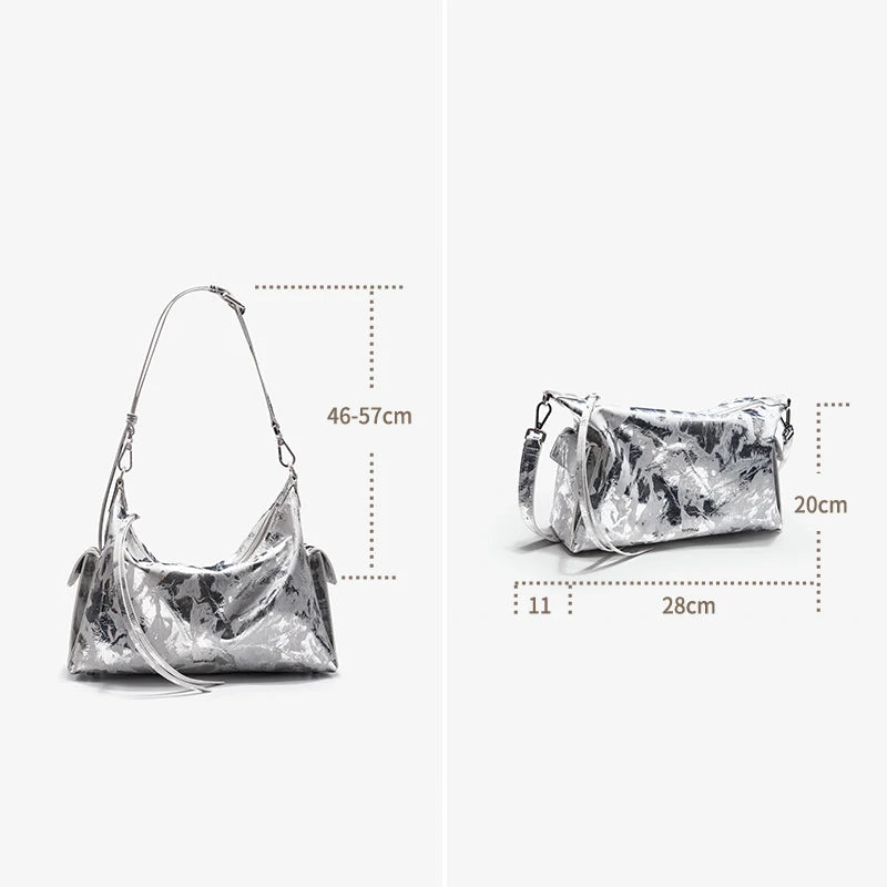 GENUINE LEATHER DESIGNER CROSSBODY HANDBAG