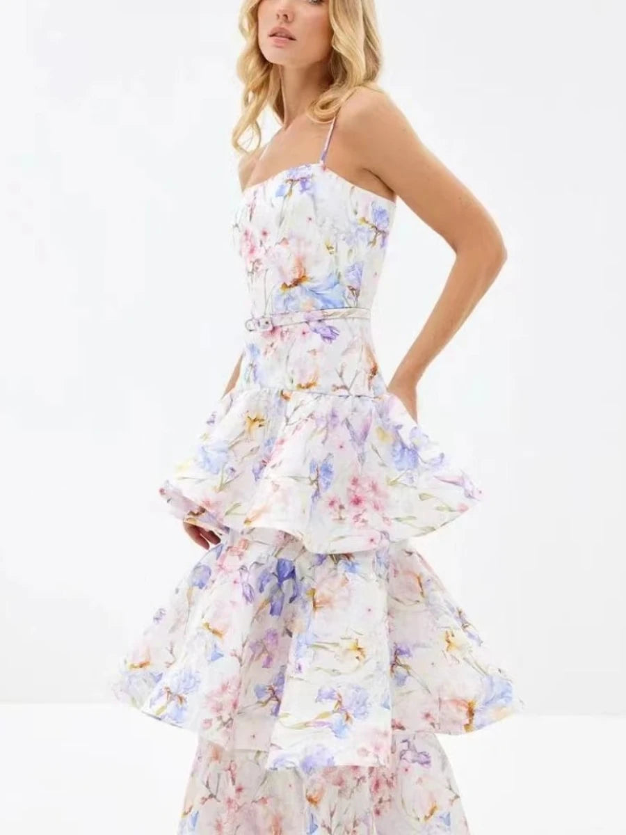 Patchwork Belt Dress Clothing