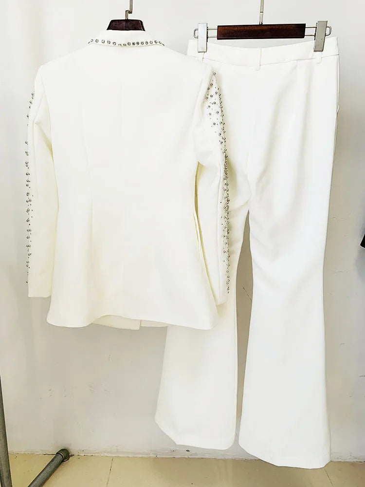 Spliced Diamonds Two Piece Pants Set
