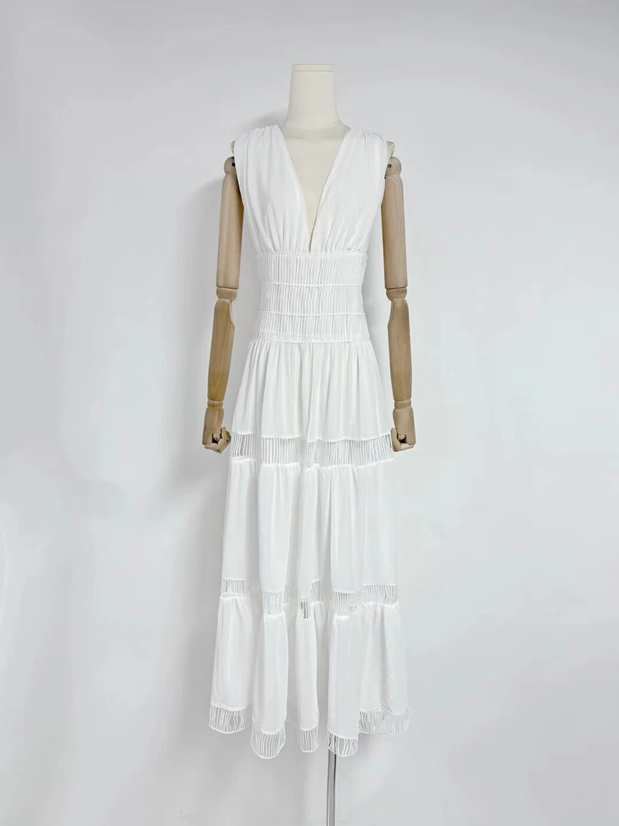 Deep V Neck Women's Dress