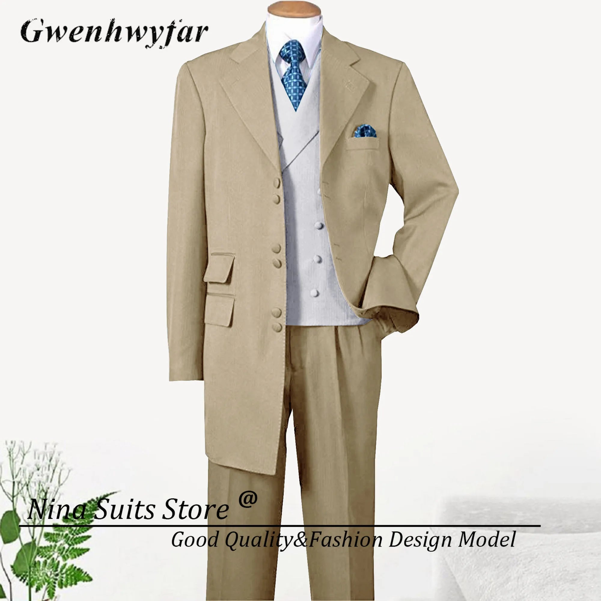 Men Long Coat Suits