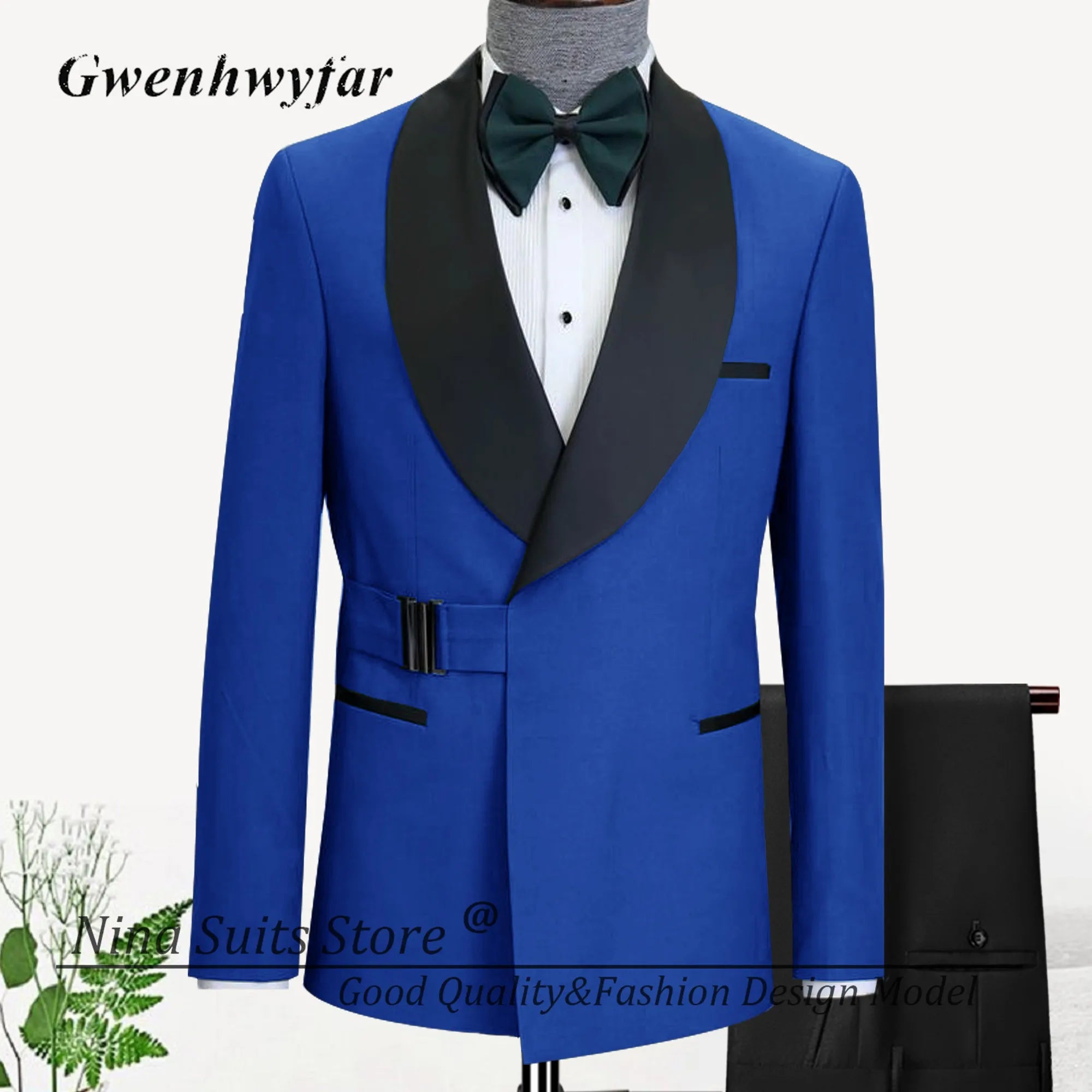 2 Pieces Suit Lapel Jacket Pants Sets