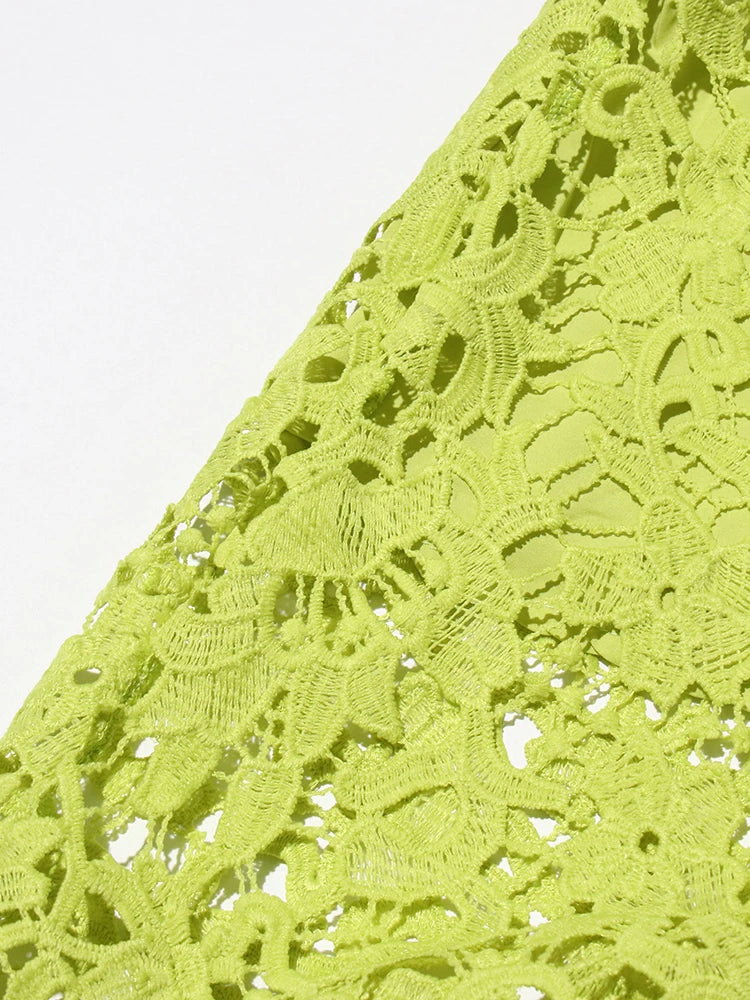 Hollow Out Embroidery Dress