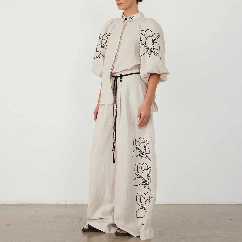 Wide Leg Pant Casual Set