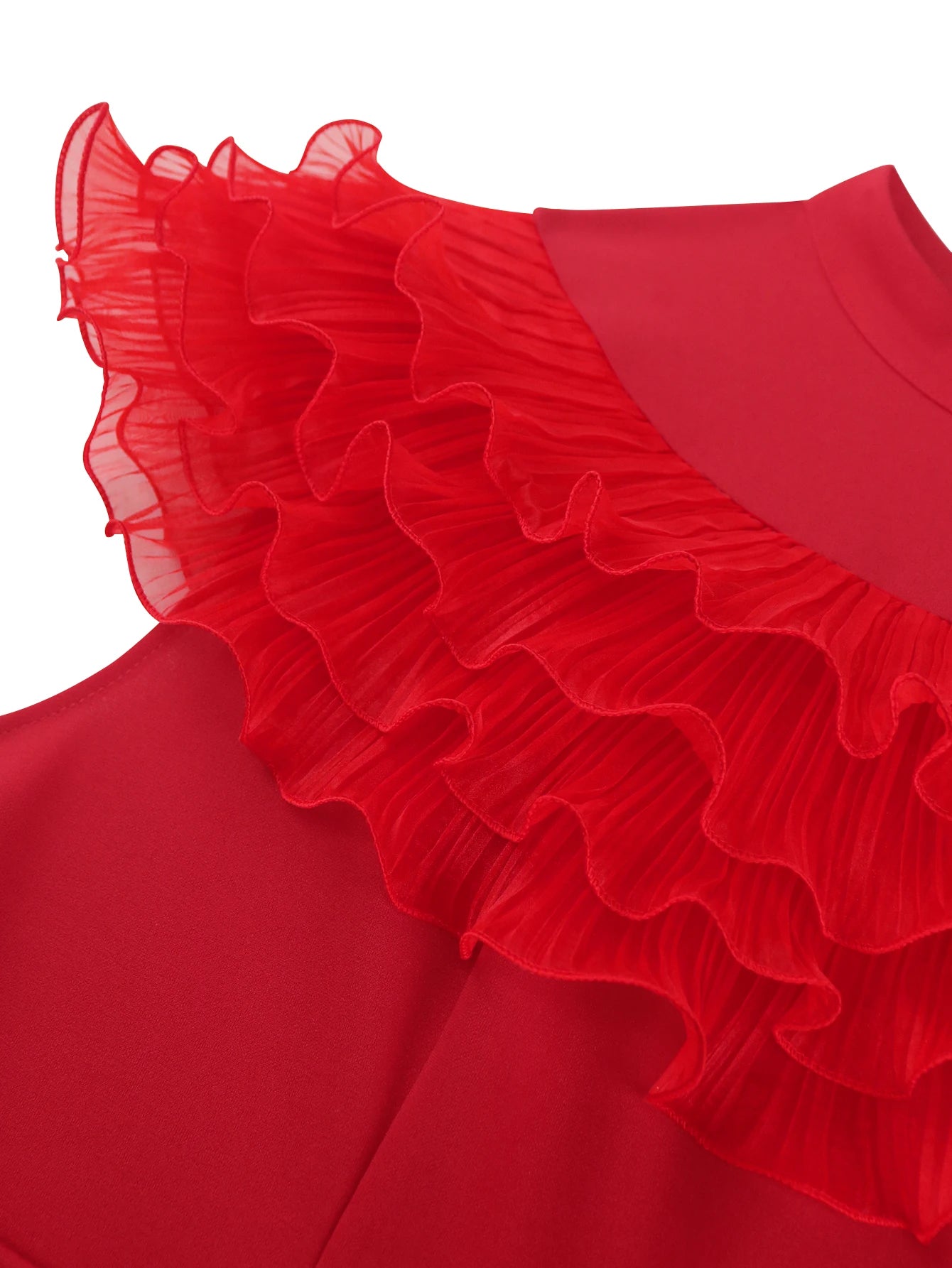 Plus Size Pleated Dress Mesh