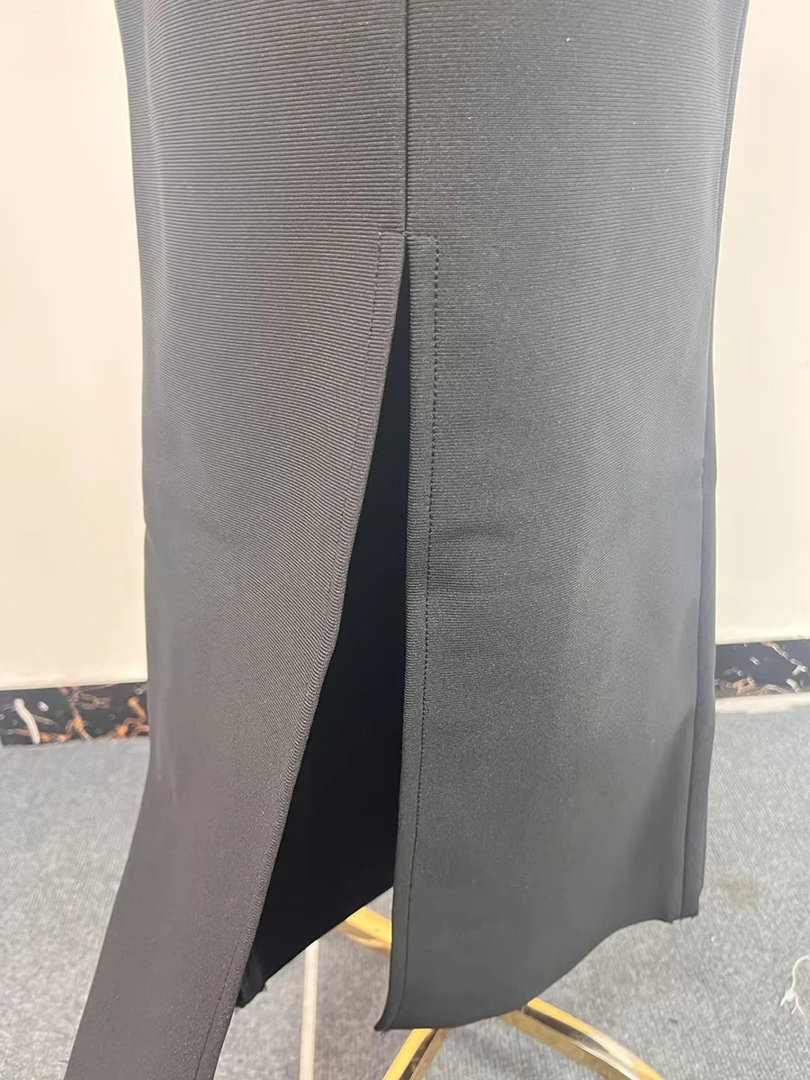 Diagonal Collar Bow Dresses
