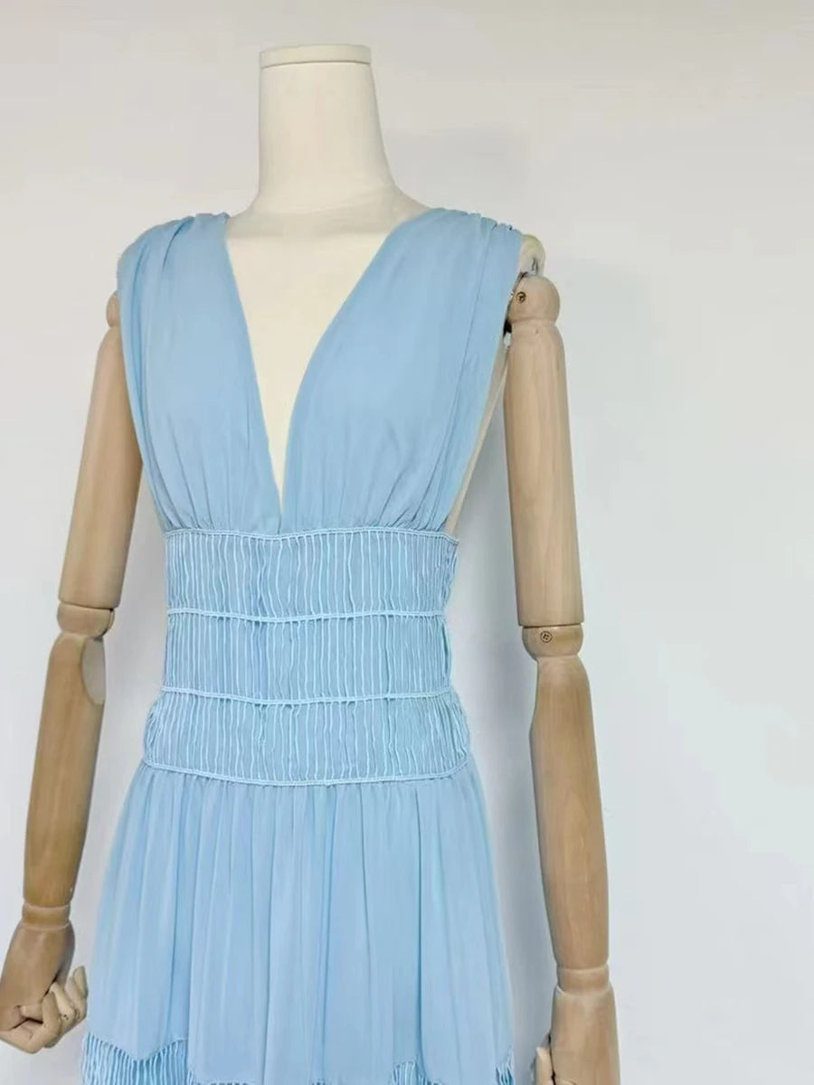 Deep V Neck Women's Dress