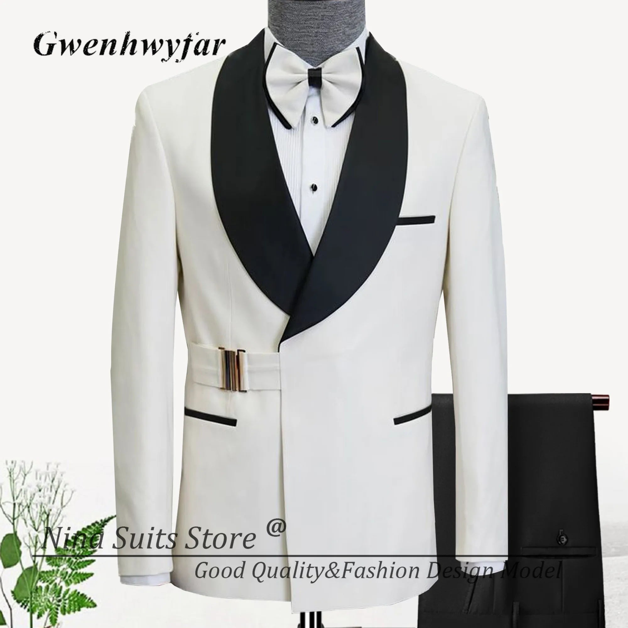 2 Pieces Suit Lapel Jacket Pants Sets