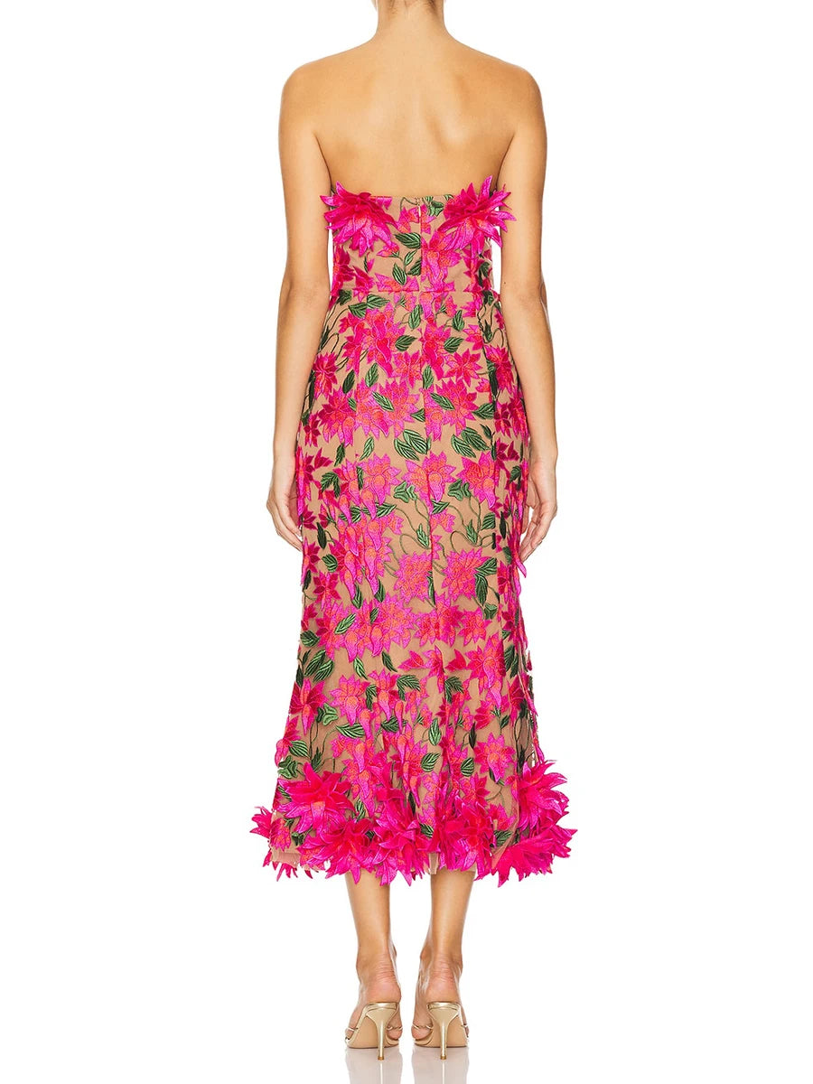 Strapless Feather Dress