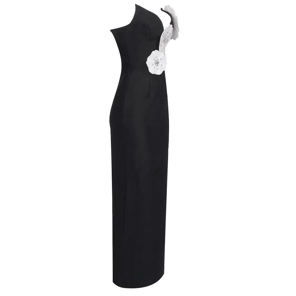 Spliced 3D Flower Dresses