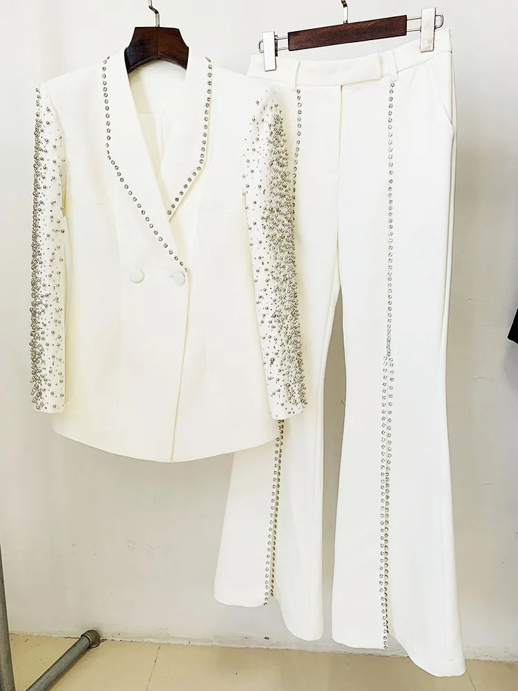 Spliced Diamonds Two Piece Pants Set