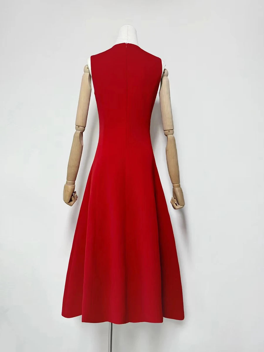 Spliced 3D Flower Dress