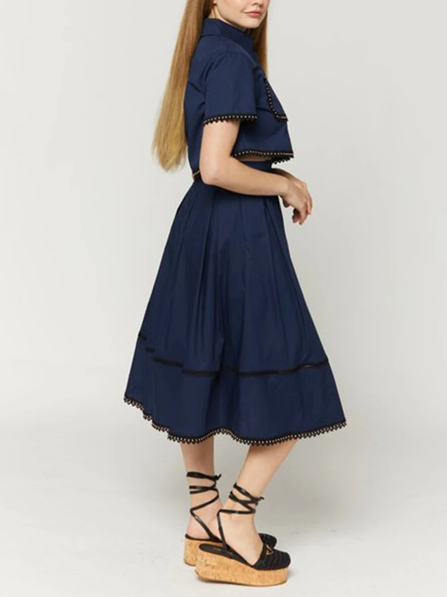 Two Piece Colorful Dress Sets