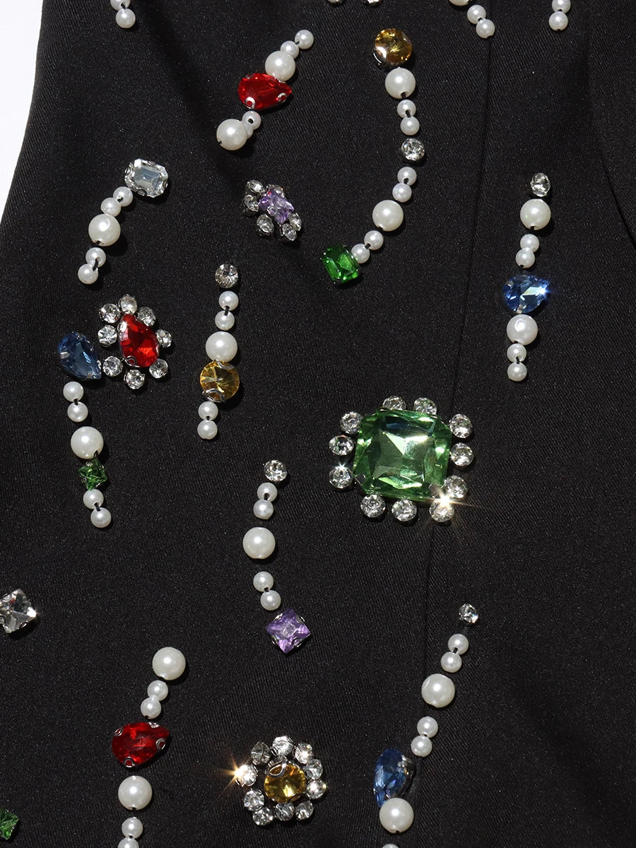 Spliced Diamonds Slimming Casual Blazers
