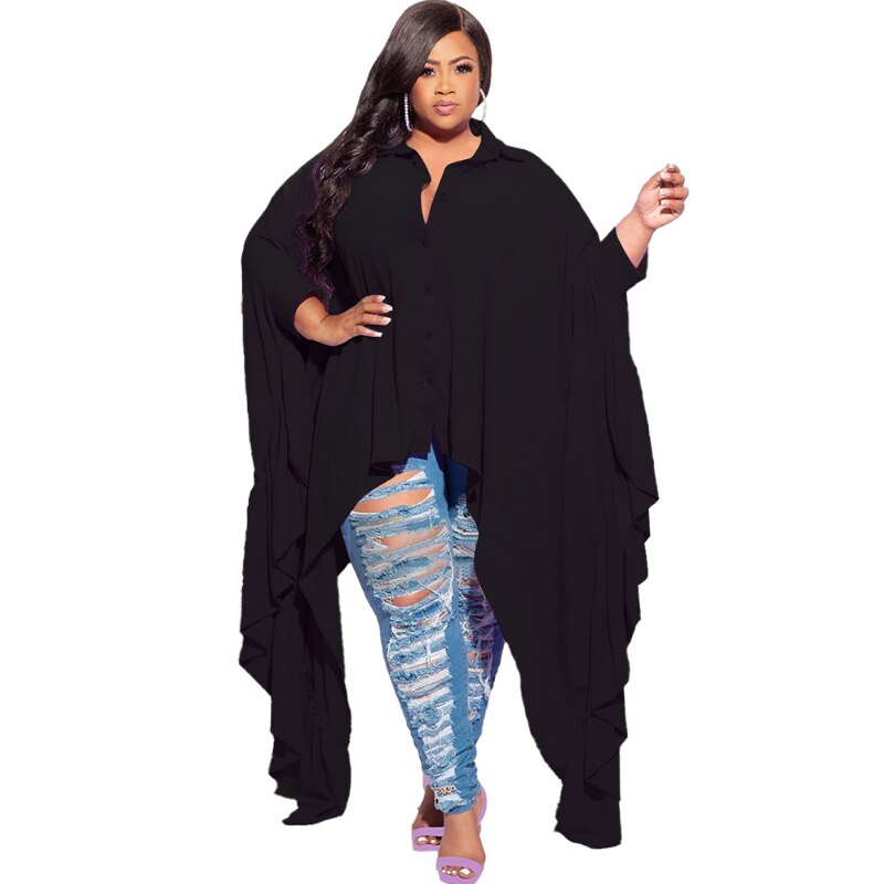 Plus Size Batwing Sleeve Shirts