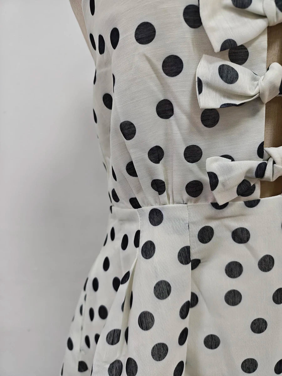 Polka Dot Elegant Midi Dresses