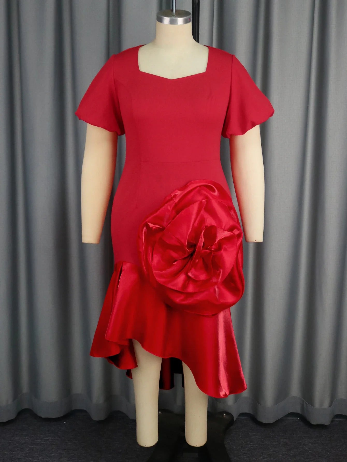 Plus Size Flower Mermaid Dress
