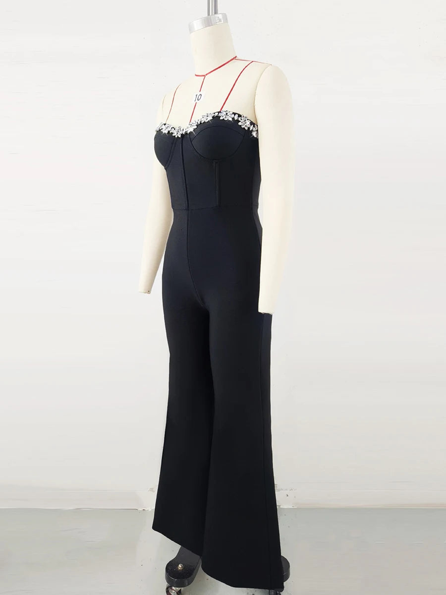 Patchwork Diamonds Slimming Jumpsuits