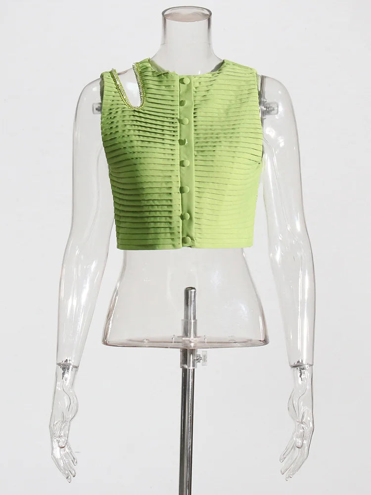 Solid Spliced Folds Two Piece Set