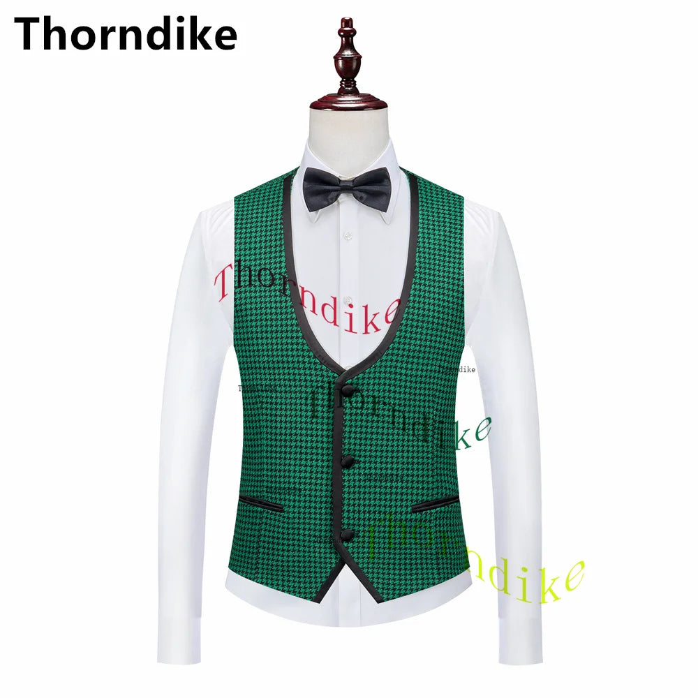 Men’s Houndstooth One Button Blazer Suit
